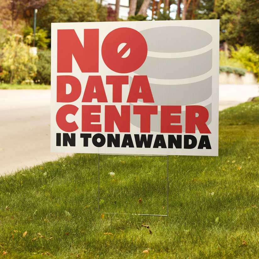 No Data Center yard sign